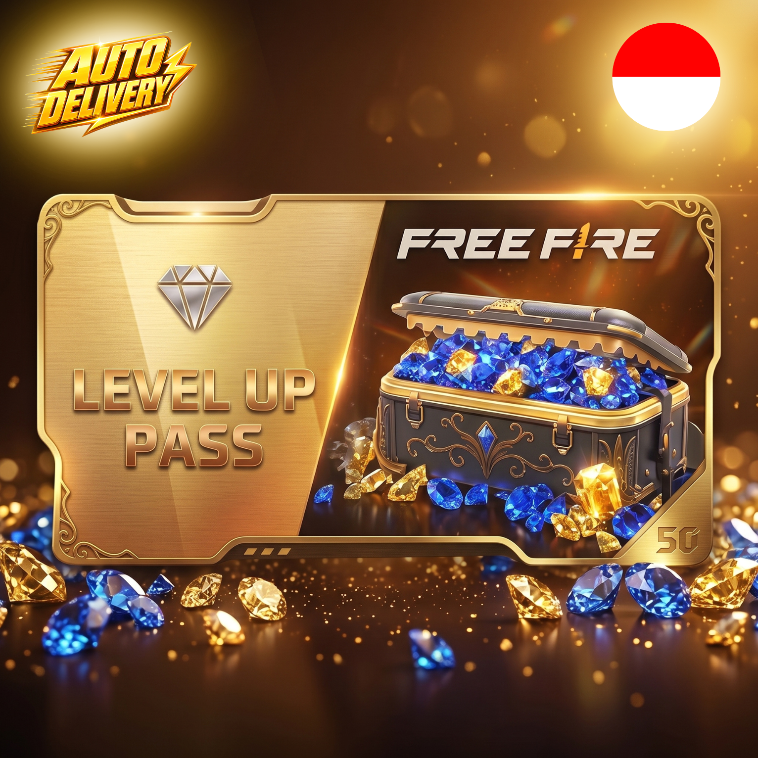 Free Fire Level Up Pass for Indonesia server